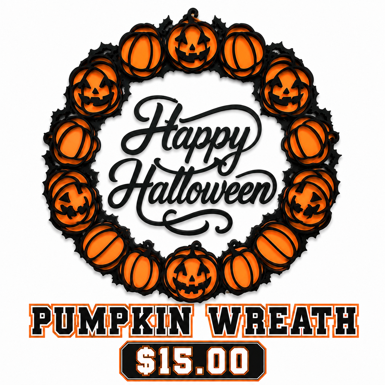 Pumpkin Wreath Halloween decoration